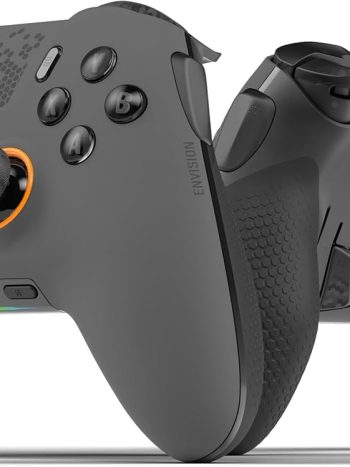 SCUF ENVISION PRO Wireless PC Only Gaming Controller - Five Remappable G-Keys - Remappable Back Paddles - Instant Triggers - iCUE Compatible - Steel Gray